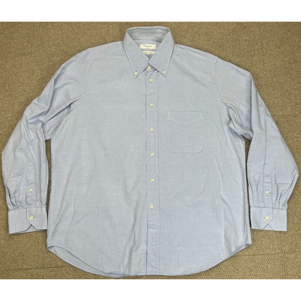 Camicissima Livorno Men's Blue Button Down Long Sleeve‎ Dress Shirt Size 18-45